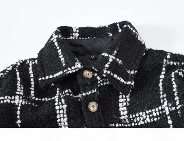 

luxury mens shirts fashion plaid patchwork loose shirt designer mens cardigan, White;black