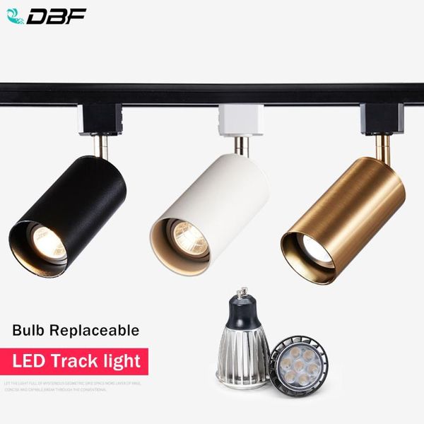 

led track light with relpaceable gu10 bulb ceiling spot light 2 wires led rail track lighting decor spotlight for shop store
