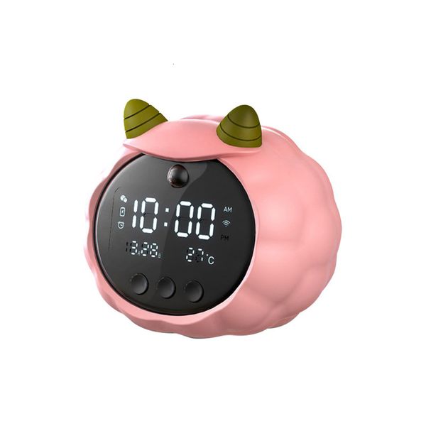 

students new intelligent for alarm clock cartoon children creative night light mute multi-functional electronic watch, Slivery;brown