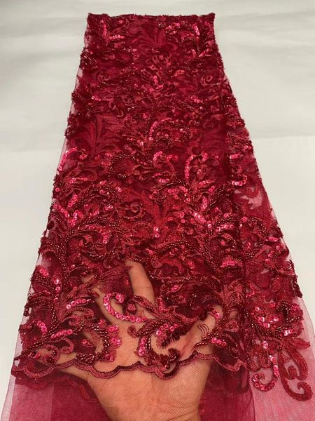 

красивые бусины дизайн трубки 5yards хорошее качество африканская сетка кружевная ткань с бисером для женщин платье вечеринка dpmay143, Pink;blue