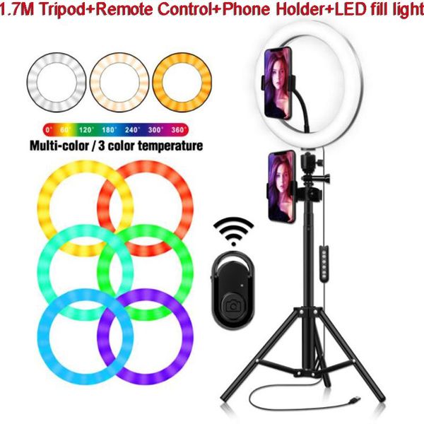 

26cm profession led selfie ring light with tripod usb pgraphic lamp with phone holder for makeup fill lighting video lamp