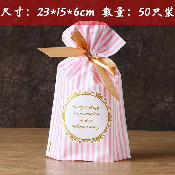 

50шт новый год fresh color ribbon drawstring сумки печать оберточные сумки подарочные пакеты запеченный кондитерские печенье хранение bundle