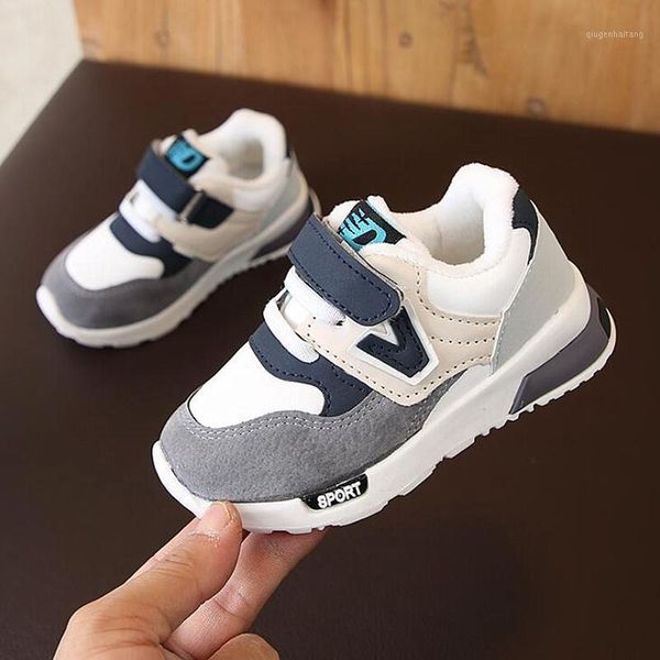

autumn winter kids shoes baby boys girls children's casual warm sneakers breathable soft running sports shoes size 21-301, Black