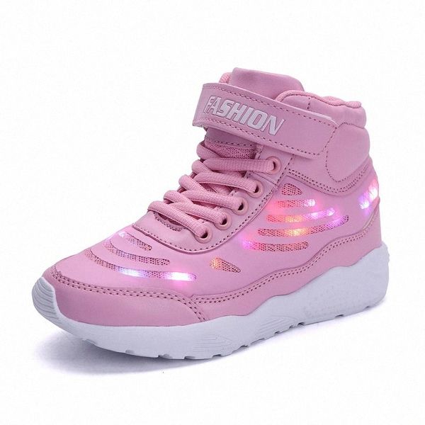

warm like home black new 25-37 usb charger glowing sneakers led children lighting shoes boys girls illuminated luminous sneaker #bd9u