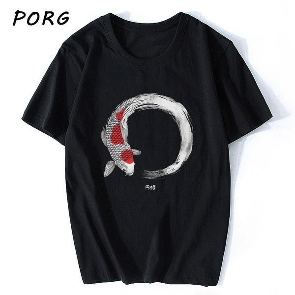 

koi fish enso funny graphic tees harajuku gothic short sleeve tshirt boyfriend gift oversized hooded sweatshirt hoodie men t shirt