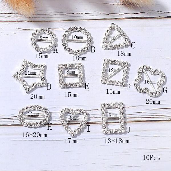 

zmasey металл пряжка 10шт / много mix размер firm сплав стразы пряжка сувениры обертывание украшение шитье лента аксессуары wmtiok, Black