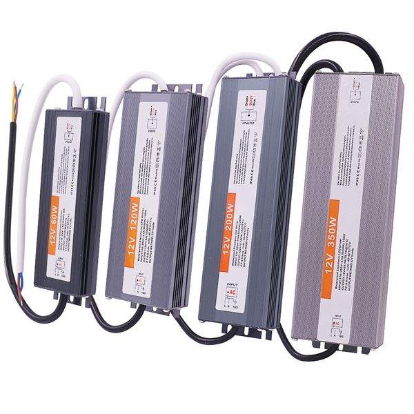 Fonte de alimentação LED à prova d'água AC 110V 220V para DC 12V 24V Switch Transformer Adapter 60W 100W 150W 200W 300W 400W 500W LED Driver