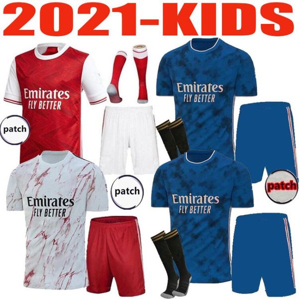 

2021 arsenal kids shirt home football jersey quality children's football suit team kit custom pepe nicolas ceballos henry guendouzitodd, Black