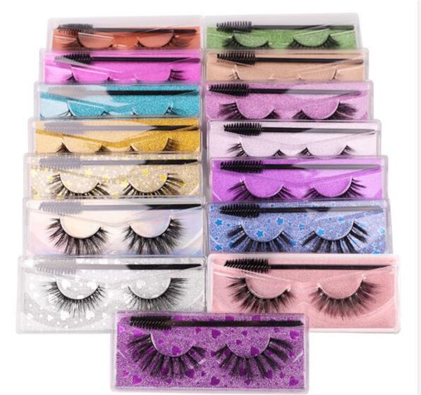 

15 styles natural false eyelashes soft light thick fluffy fake 3d eyelash extension mink lashes with eyelash brush makeup