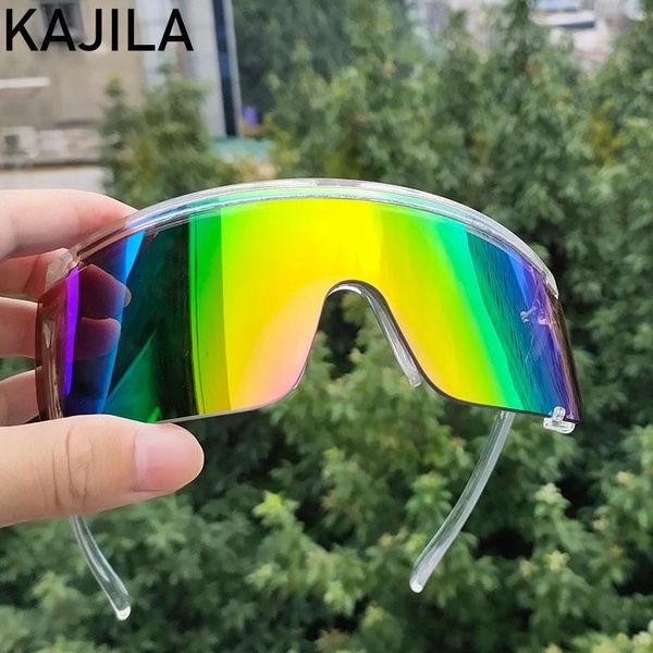 

sunglasses sports men 2021 windproof oversized rectangle sun glasses for women driving goggles gafas de sol hombre, White;black