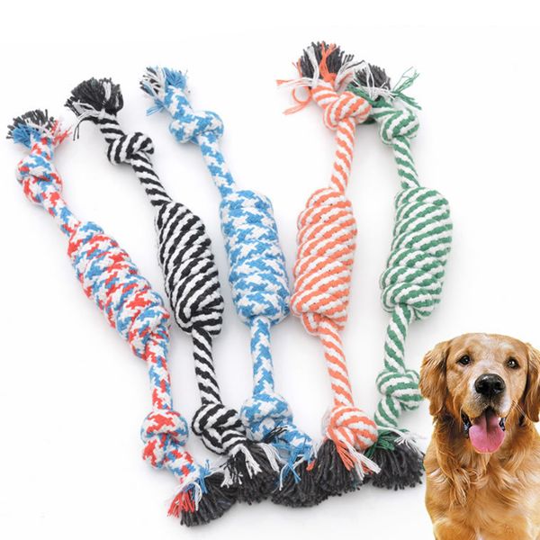 

24cm pet chew knot toys for dog puppy chew braided bone rope tug toy for pets dogs training bait toys pet accessories 20