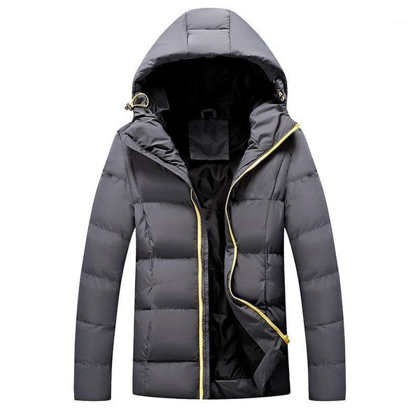 

new winter jacket men hoodied parka warm winter coat men thicken zipper outwear slim mens coats casual mens jackets1, Black