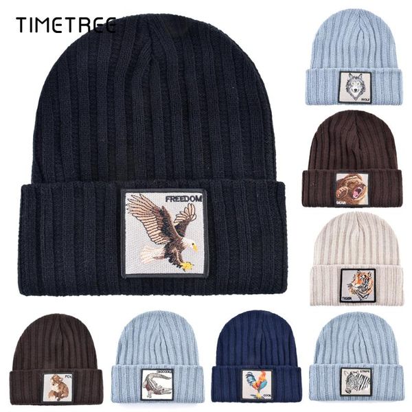 

berets fashion animal embroidery winter women&men beanies caps knitting soft wool snapback outdoor leisure lovers hats&caps, Blue;gray