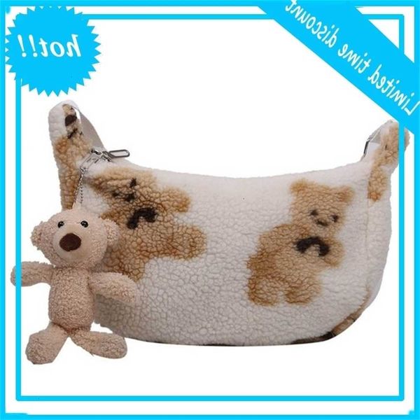

women lam like fabrics shoulder bag pluid fur bear crossbody purse a69c