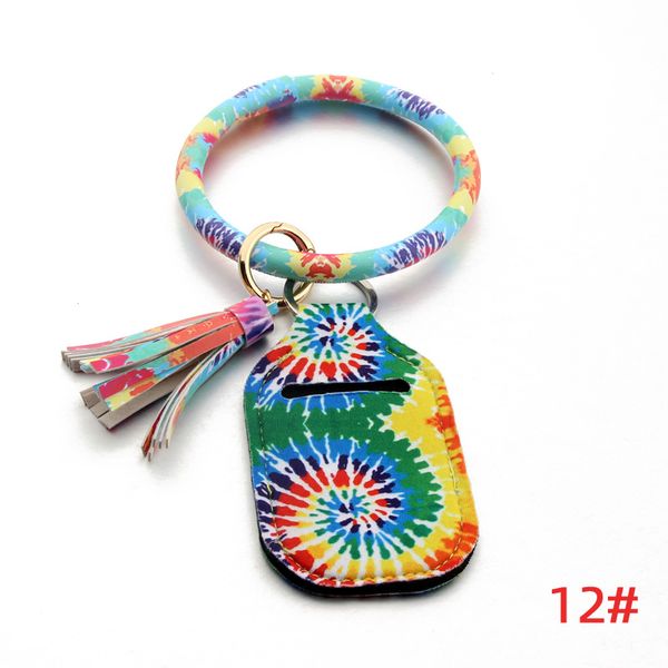 

bangle flower leopard zebra neoprene hand sanitizer holder sleeve sheath key chain empty perfume bottle cover keyring gel 8 9nk c2