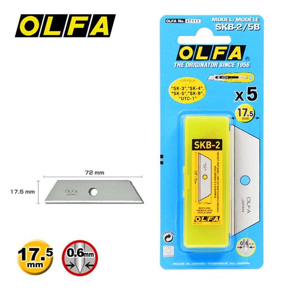 

5pcs olfa skb-2/5b safety knife blades spare blades for sk-3 sk-4 sk-5 sk-6 sk-9