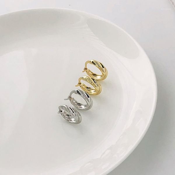 

hoop & huggie earring 100% sterling silver 925 earrings gifts for women gothic minimalist earing brincos para as mulheres fine jewelry1, Golden;silver