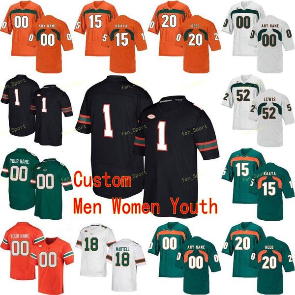

custom miami hurricanes college football jersey 7 al blades jr.80 jimmy graham 94 dwayne johnson 97 jonathan garvin men women youth stitched, Black