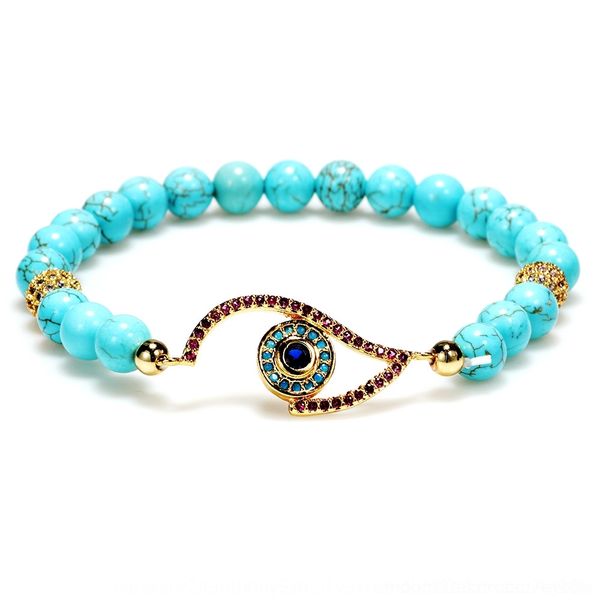 

lfxbq korean fas eye beads crystal series fashionable women's diamond korean turquoisebracelet turquoise new eye beads new bracelet ser, Golden;silver