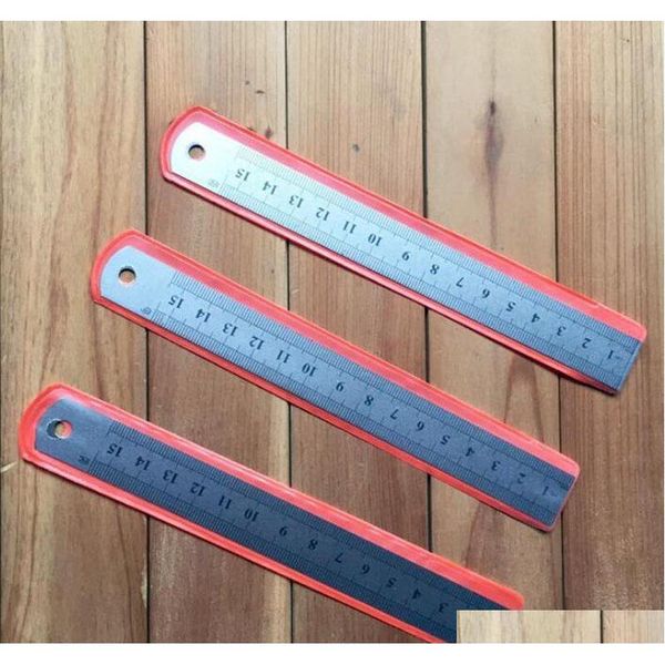 

cute simpleness straight rulers stainless steel measuring tools drawing gift 15cm stationery supplies shipping qw7222 dny9d