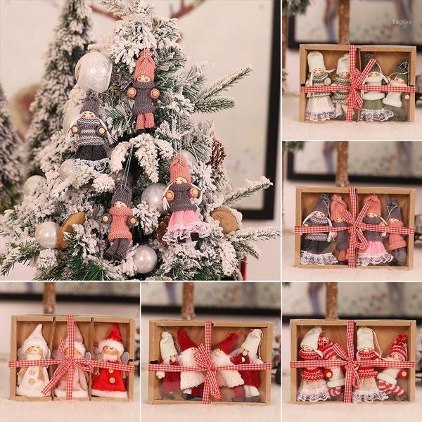 

2021 new year gift 4pcs christmas angel doll christmas decoration for home 2020 tree ornament natal navidad gift1