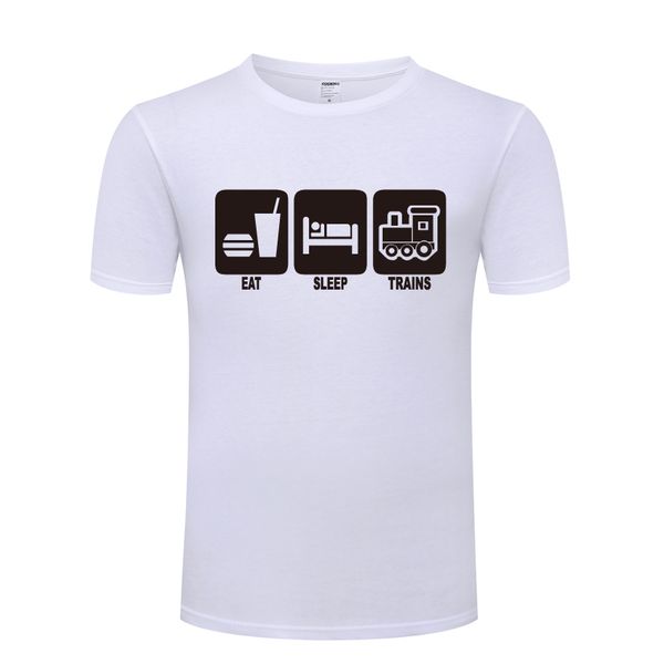

eat sleep trains funny creative men's t-shirt t shirt men 2018 new short sleeve o neck cotton casual tee sport hooded sweatshirt hoodie