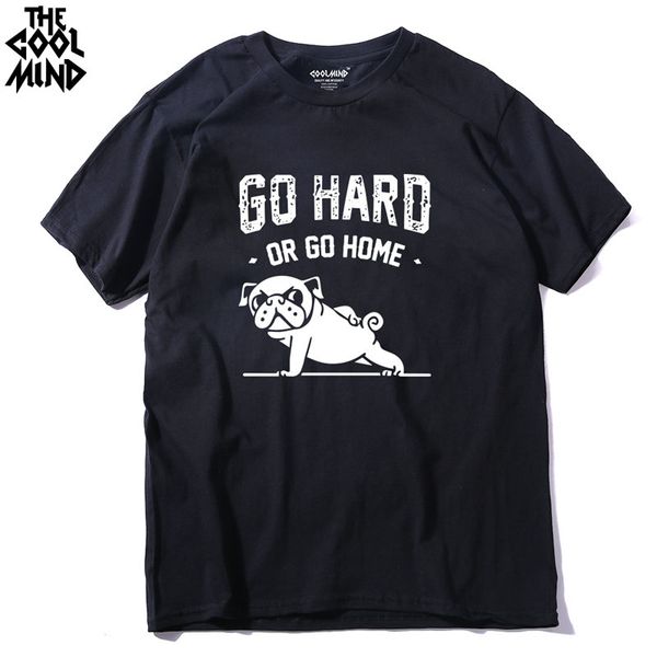 

pu0116a go home or go hard pug printed men crewneck t shirt short sleeve o-neck men t-shirt tees sport hooded sweatshirt hoodie