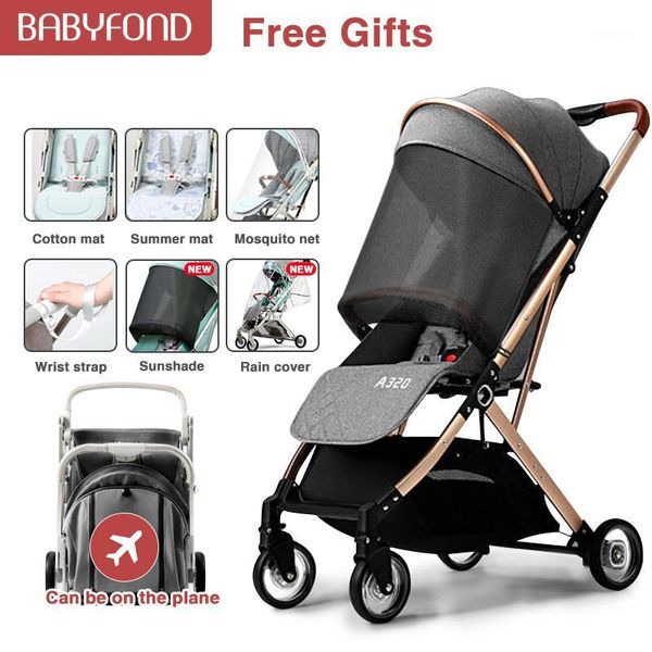 

baby newborn stroller lightweight foldable can sitting and lying umbrella car simple portable sit plane children travel trolley1