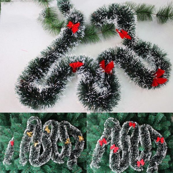 

newtinsel white dark green cane 200cm tree colorful christmas decoration bar ribbon garland kerst home decor