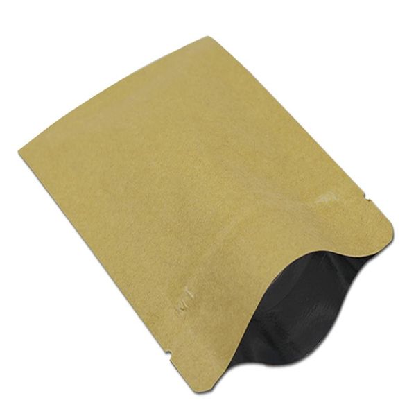 

dhl 350pcs/lot 13*18.5cm zip lock flat kraft paper bag storage wholesale packaging self seal aluminum foil food tea pa wmtigb