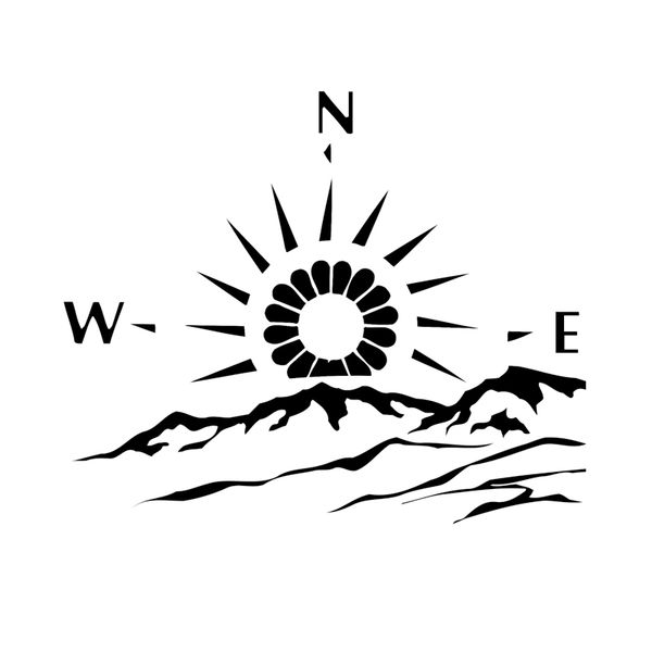 

17*13.9cm motorhome camper van caravan / stickers /decal / graphic / compass mountains car styling car sticker