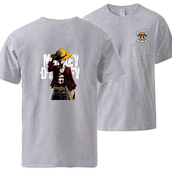 

sport one piece luffy print sportswear mens summer short sleeve tees 2020 man brand loose fit cotton sportswear t shirts man tees