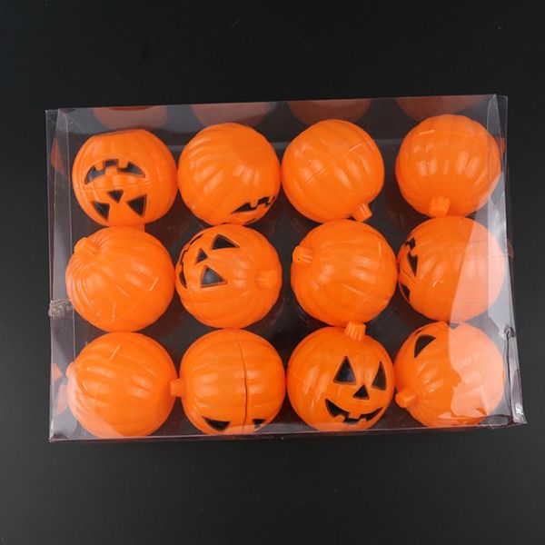

6/12pcs plastic pumpkin shaped storage box case container halloween mini gift holder props (yellow) 6/12pcs plastic sqccjb ppshop01