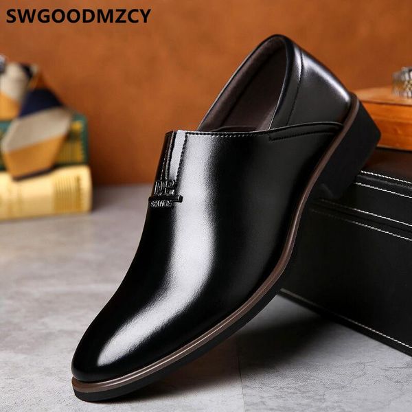 

mens dress shoes loafers office leather shoe for men wedding shoes men fashion zapatos oxford hombre chaussures hommes sepatu, Black