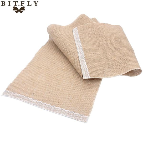 

classic burlap lace table runner wedding chair knot decoration for party banquet event chairs bow country style home table cloth q bbyhhv