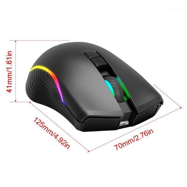 

mice 2.4ghz wireless gaming mouse rechargeable 2400dpi adjustable rgb gamer mice1