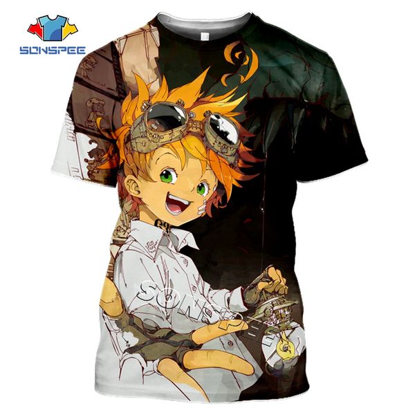 

the promised neverland anime summer men 3d print shirts hentai funny plus size men clothing