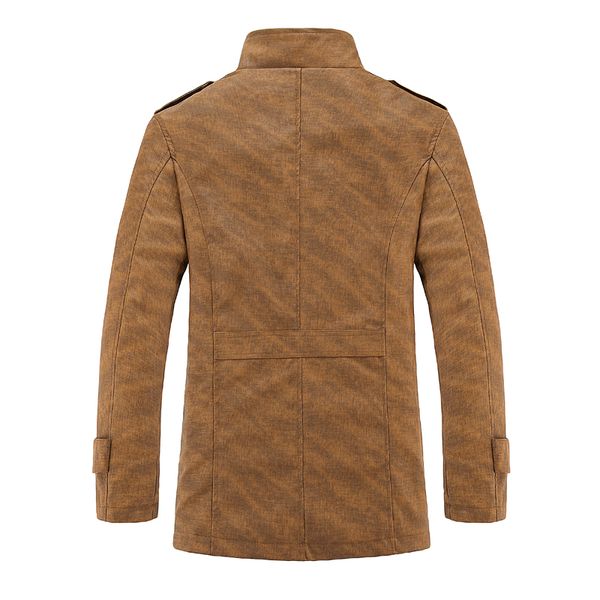 

2021 Leather Autumn Plutonium Coat Fashion High-quality Jacket Business Fine-fitting Men's YS1W, Tan;black