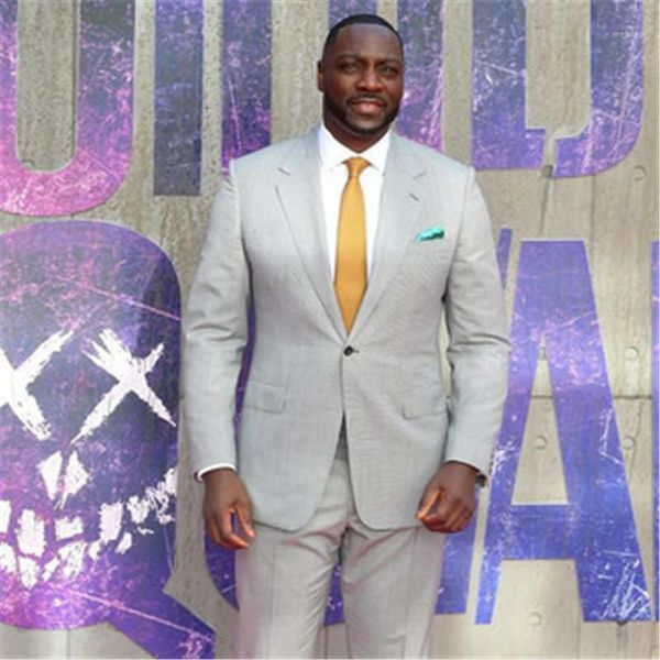 

new latest designs grey men suit 2 pieces(jacket+pants+tie) formal slim fit plus size blazer tuxedo simple modern clothes 0771, White;black