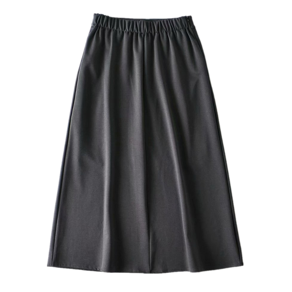 

gtgyff black grey coffee women's skirts vintage elastic high waist midi a line skirt office woman solid clothes autumn winter