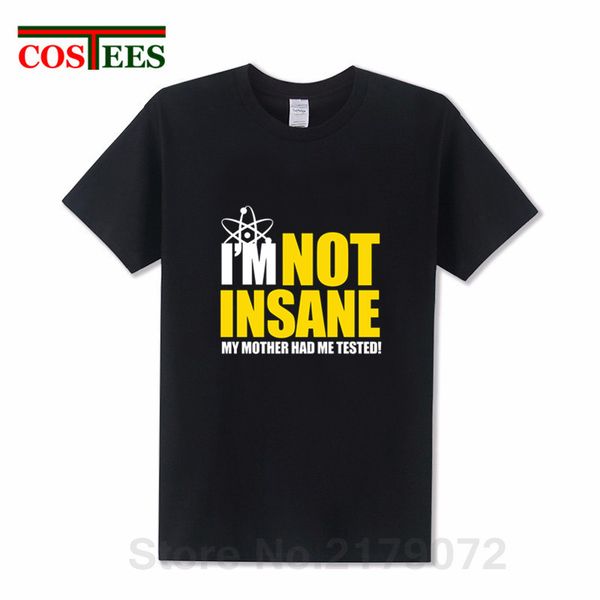 

sport comic the big bang theory t shirt men funny i'm not insane tshirt sheldon cooper t-shirt o-neck short sleeve 100%cotton tee