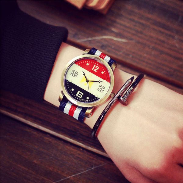 

junior watch fashion men's watch fashion youth high school students' personality sports simple female korean british style 4ho8pvr, Slivery;brown