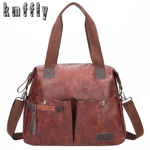 

fashion multi-pocke designer women handbag female pu leather bags handbags ladies portable shoulder bag office ladies totes bag