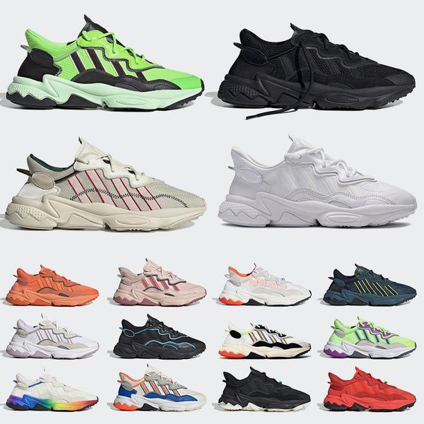 

2020 adds casual shoes ozweego trail halloween retro white men women sneakers white multi black purple cloud white trainer sports shoes