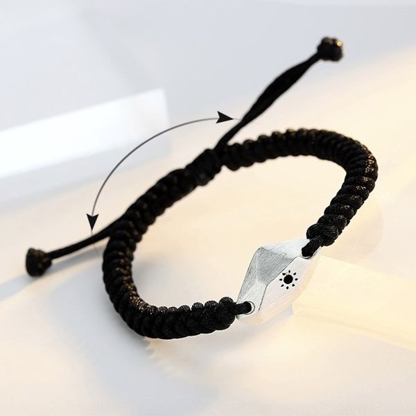 

любители камня браслет пару стерлингового серебра s925 браслет braceletgift braceletwomen и мужчин корейской версии loverssimple сплетенные, Golden;silver