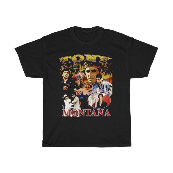

спорт tony montana scarface unisex тяжелое хлопок tee
