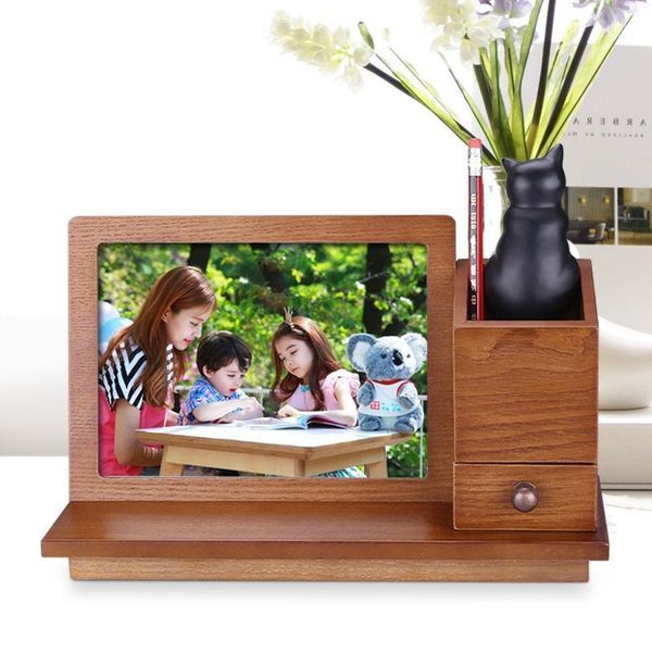 

wooden p frame creative european retro style p frame wedding with pen holder1