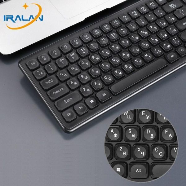 

russian keyboard wired mute keyboard usb keyboards multimedia button lapcomputer rus wired 2020 new business office1