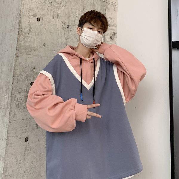 

2021 male spring and winter new size two-piece hoodie young men's clothes l1qm, Black