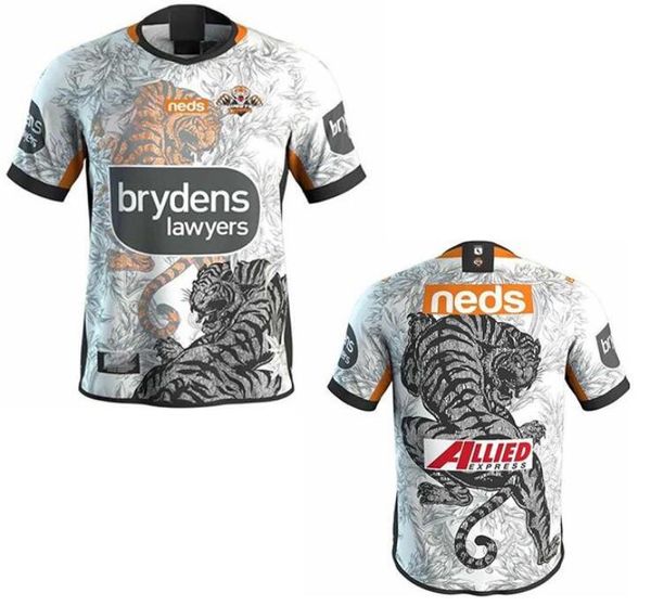 

2020 west tiger rugby jerseys french hero edition white blue league shirt polo souvenir t-shirt mens club australia sizs:s-5xl, Black;yellow